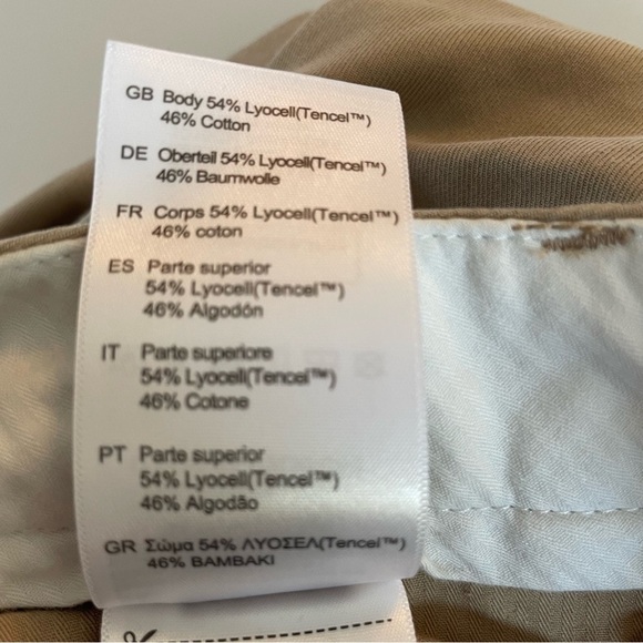 SCOTCH&SODA Amsterdam In Bloom Tan Pleated Wide Leg Trousers Pants 20784 - Picture 10 of 14